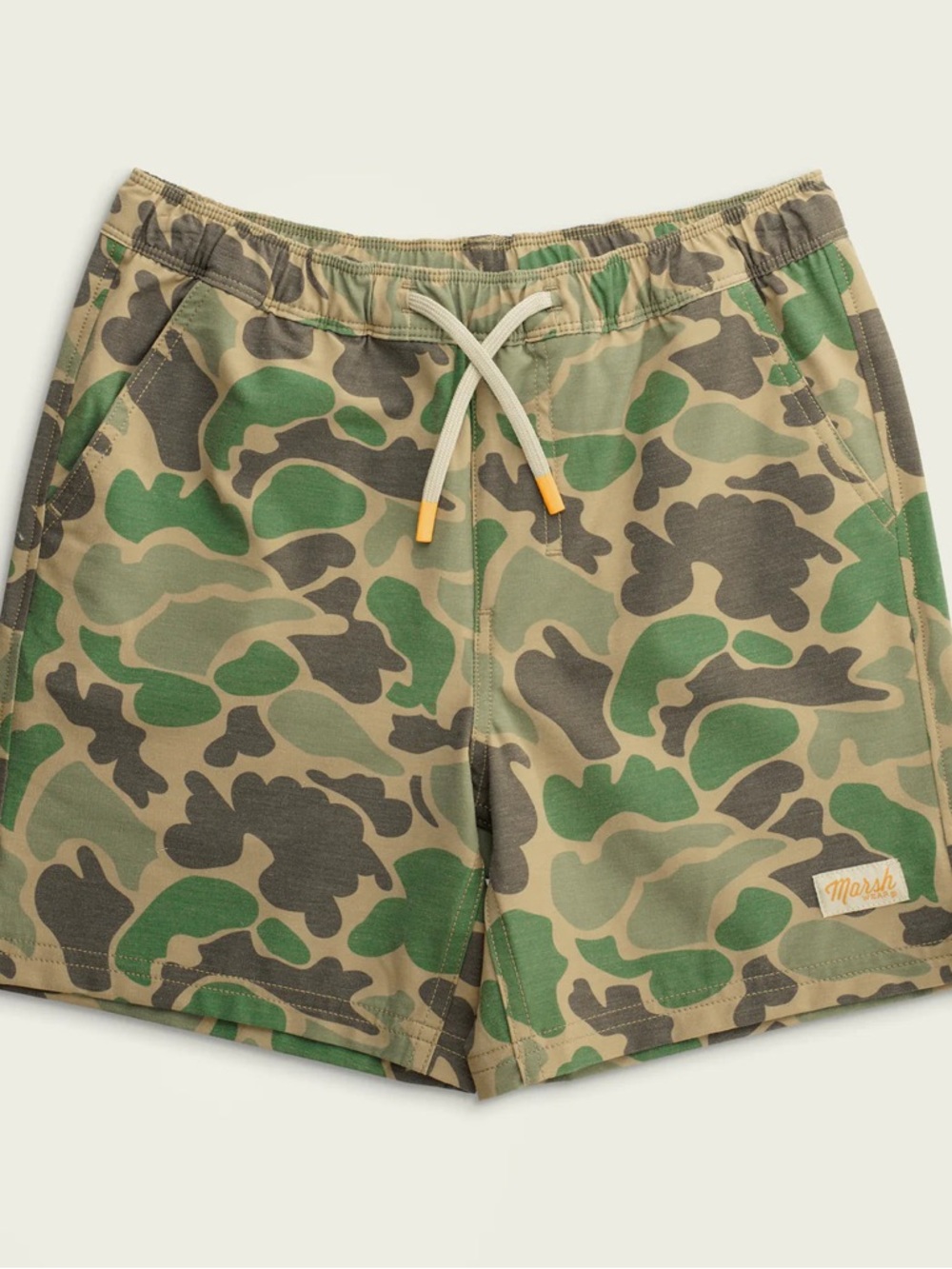 MARSH WEAR YOUTH GREEN MALLARD CAMO FULTON VOLLEY SHORTS